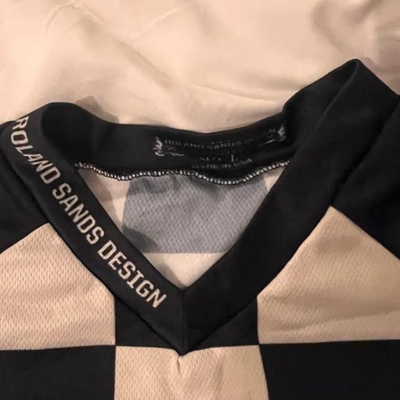 Roland Sands Motorcycle Checkers Hooligan Race Jersey Long Sleeve NEW - Picture 5 of 7